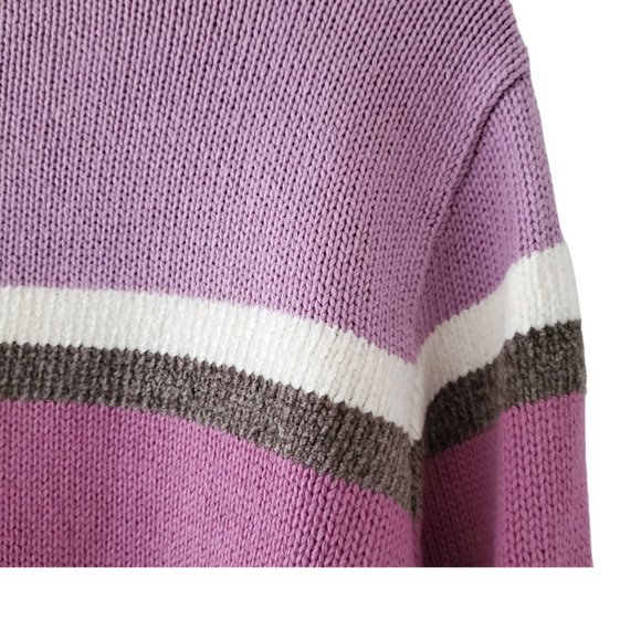 Petite Sophisticate LS Crew Neck Sweater | EUC | MP | Rose Lavender Gray Cream - Picture 9 of 16